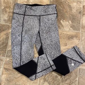 lululemon athletica Black and Gray Leggings